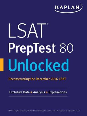 cover image of LSAT PrepTest 80 Unlocked
